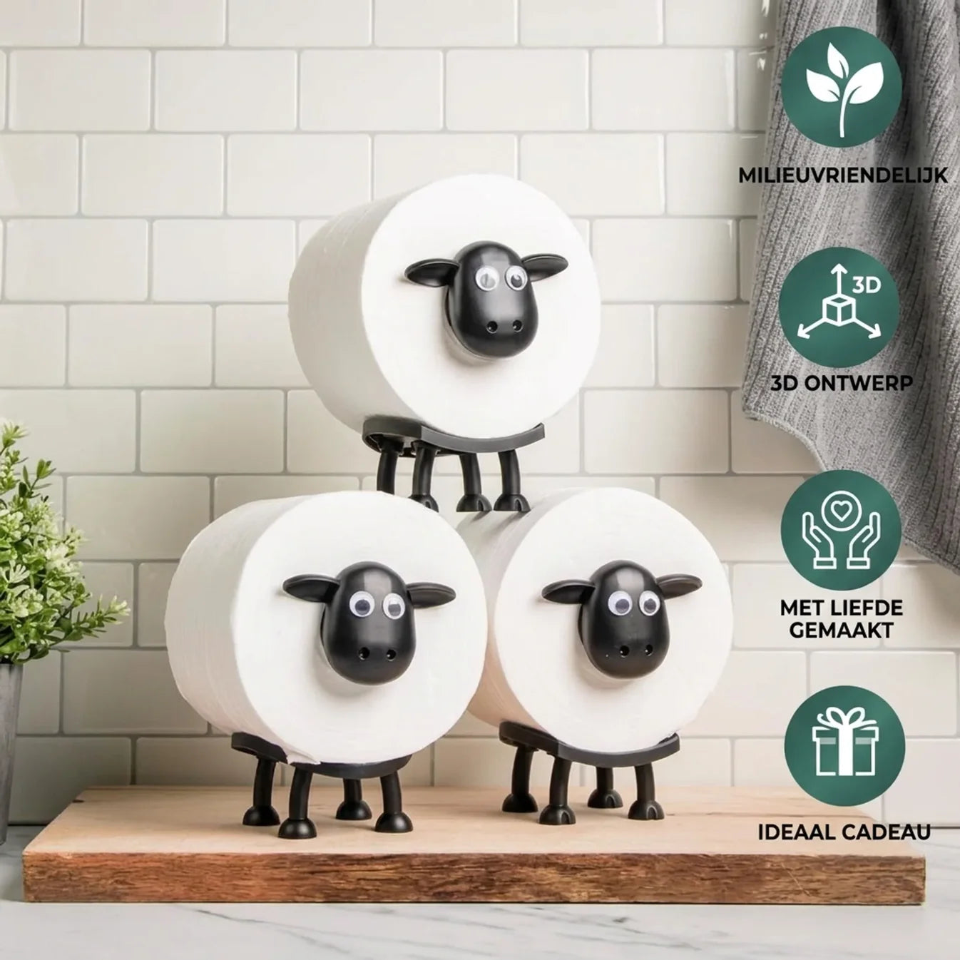Schattige Schaap Toiletrolhouder